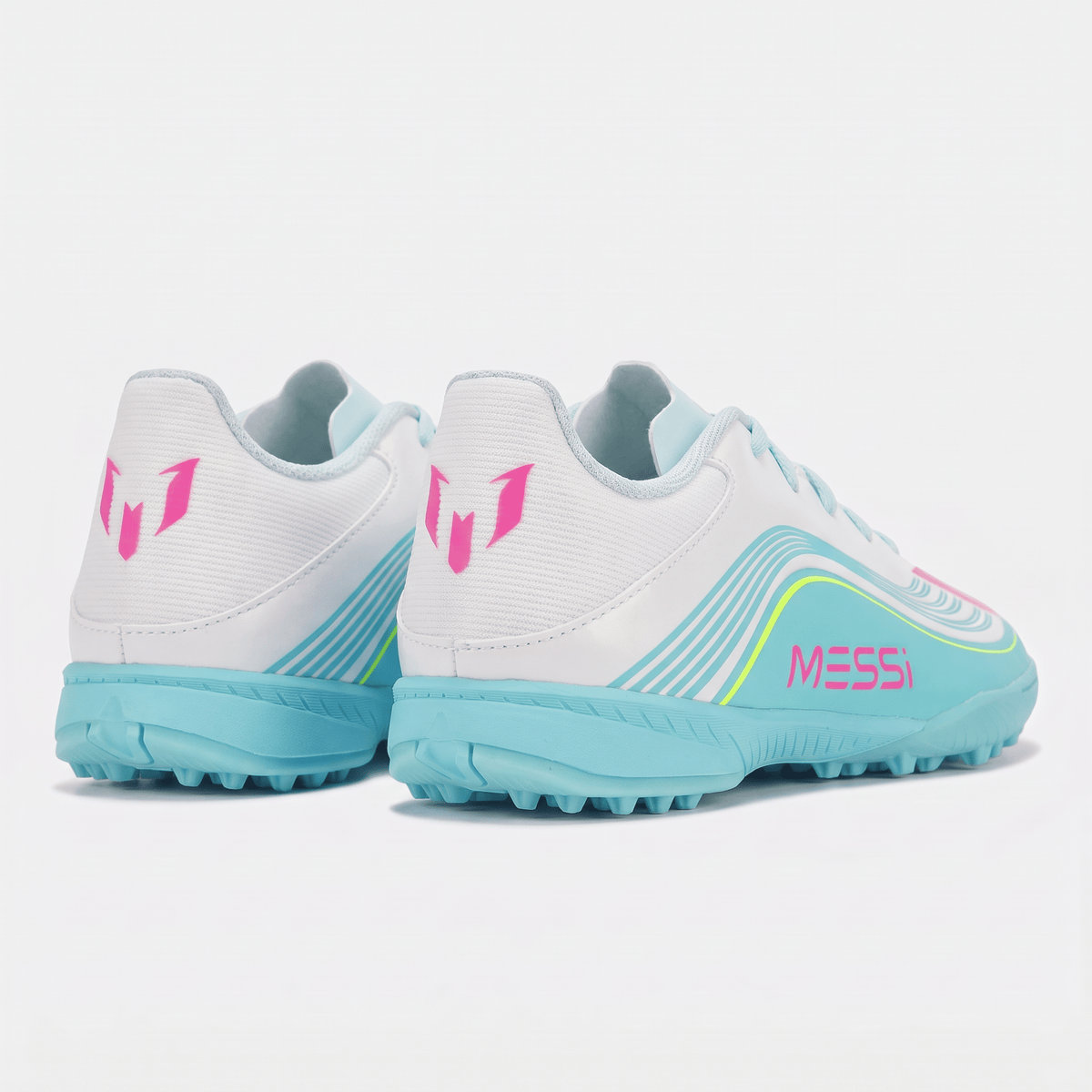 F50 Messi League Turf Cloud White / Lucid Pink / Flash Aqua