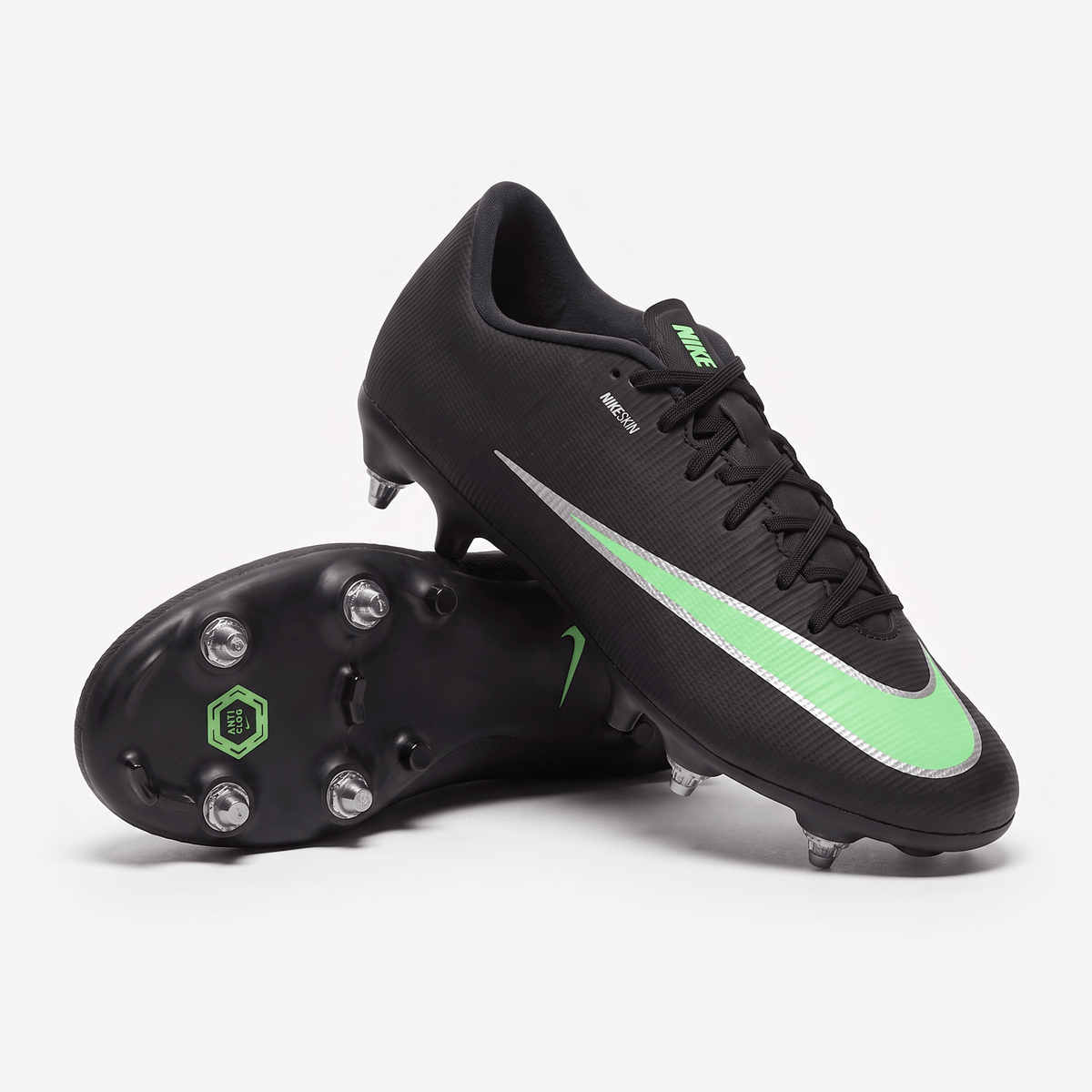 Mercurial Vapor 17 Academy SG-PRO Anti-Clog Black / Illusion Green / Silver