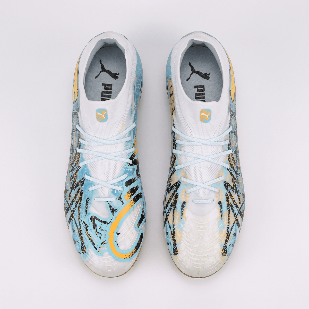 Future 9 Ultimate FG White / Vibrant Blue / Sun Stream / Light Aqua