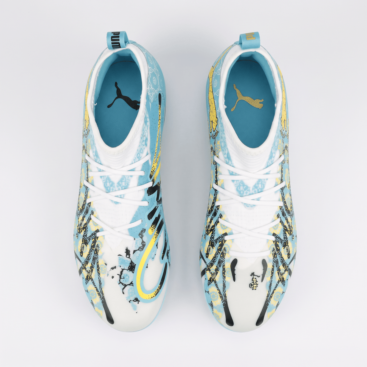 Future 9 Match FG/AG White / Vibrant Blue / Sun Stream / Light Aqua